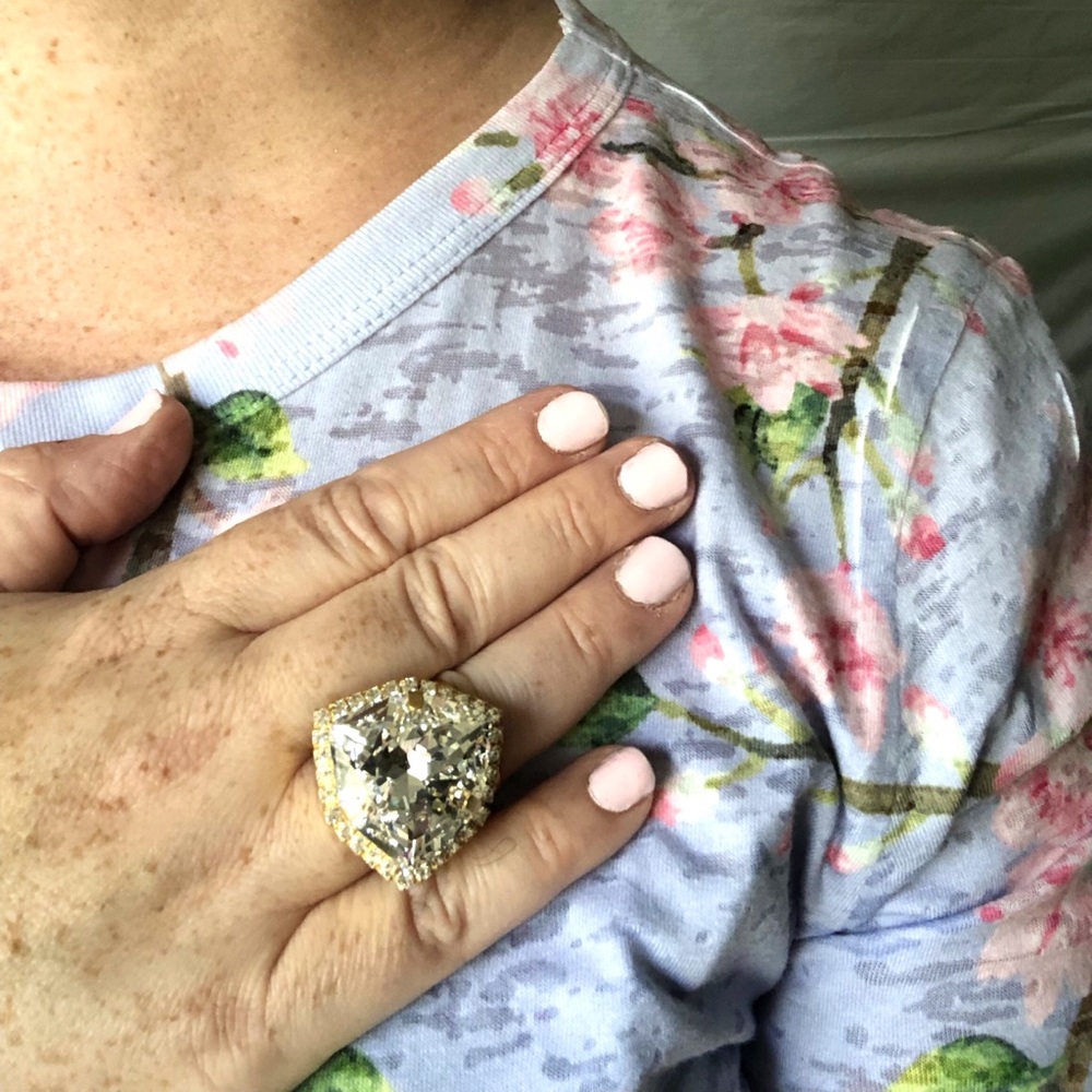 Statement crystal ring - Picture 3 of 5